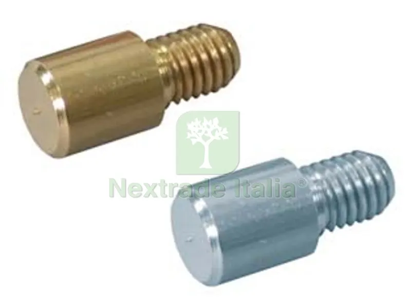 100PZ MENSOLINA TONDA FILETTATA - ? mm.7 con filetto ? mm.5 MA in ottone lucido — Casalinghi e organizzazione — rif. FERX.FER5883
