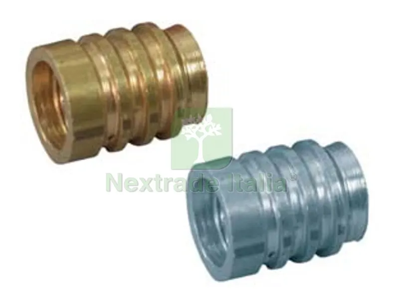 100PZ BUSSOLETTE FILETTATE - ? mm. 7x9 con filetto ? 5 MA in ottone lucido — Casalinghi e organizzazione — rif. FERX.FER5890