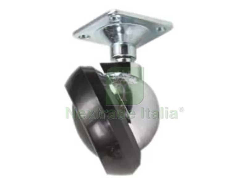 4PZ Ruote Mezza Sfera con Piastra - ? mm.42 piastra mm.28x28 — Ferramenta per legno e mobili — rif. FERX.FER6828