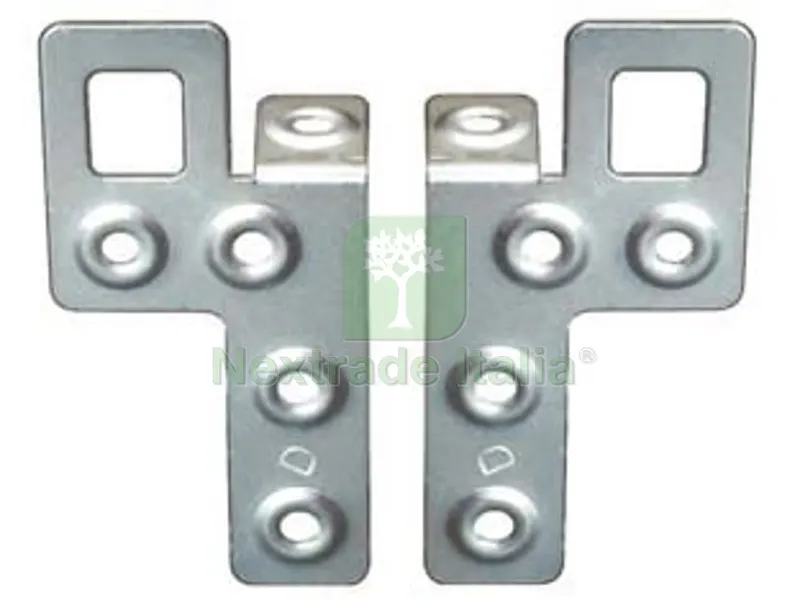 50PZ Attaccaglie per Pensili Zincate - DX — Ferramenta per legno e mobili — rif. FERX.FER7931