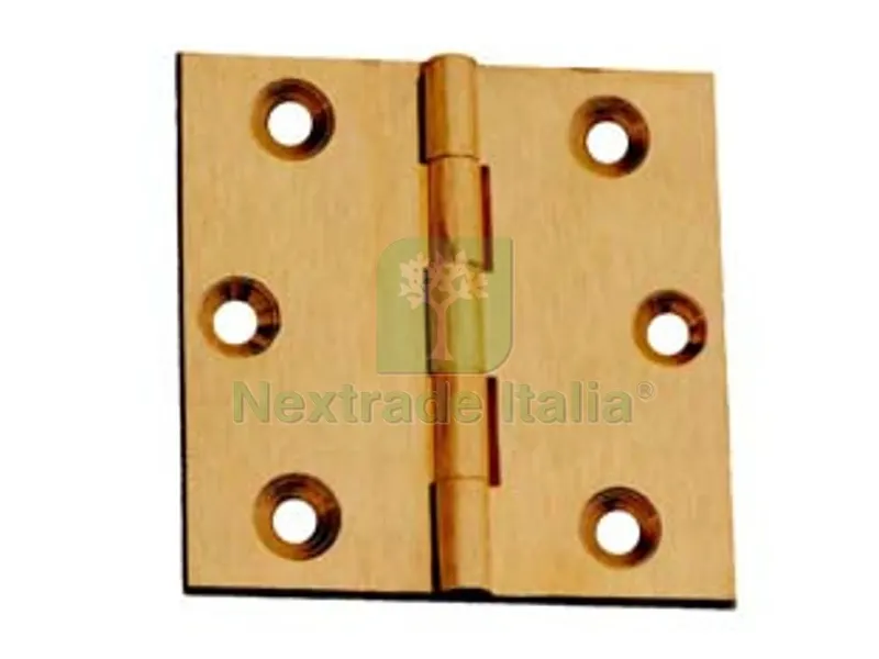 24PZ CERNIERE OTTONE FRESATE PIANE - mm.50x50 — Cerniere e cardini — rif. FERX.FER209236