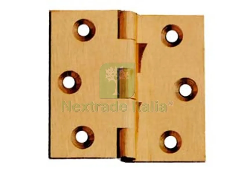 24PZ Cerniere Ottone Fresate Mezza Curva Zancate - mm.60x50 — Cerniere e cardini — rif. FERX.FER7283