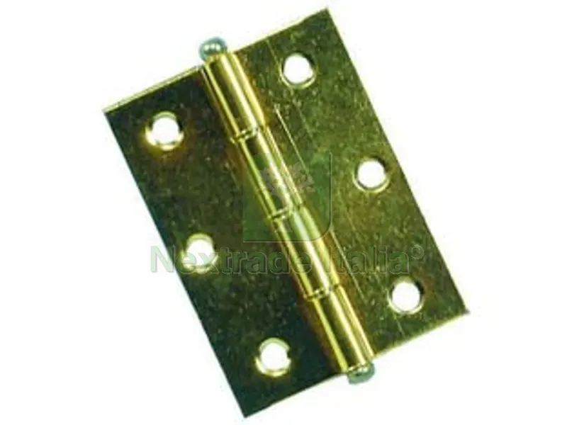 24PZ Cerniere con Perno Sfilabile in Acciaio Ottonato - mm.60x50 — Cerniere e cardini — rif. FERX.FER7375