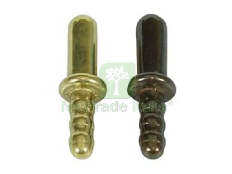 5PZ INCONTRO A TERRA PER PINZA FERMAPORTA - ? mm.8x45h. in ottone bronzato — Ferramenta porte e finestre — rif. FERX.FER98656