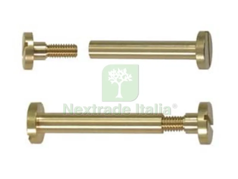 25PZ Viti a Cannocchiale in Ottone - ? mm.6x40h. - testa ? mm.12 - vite ?.mm.5x11 MA — Viti — rif. FERX.FER19064