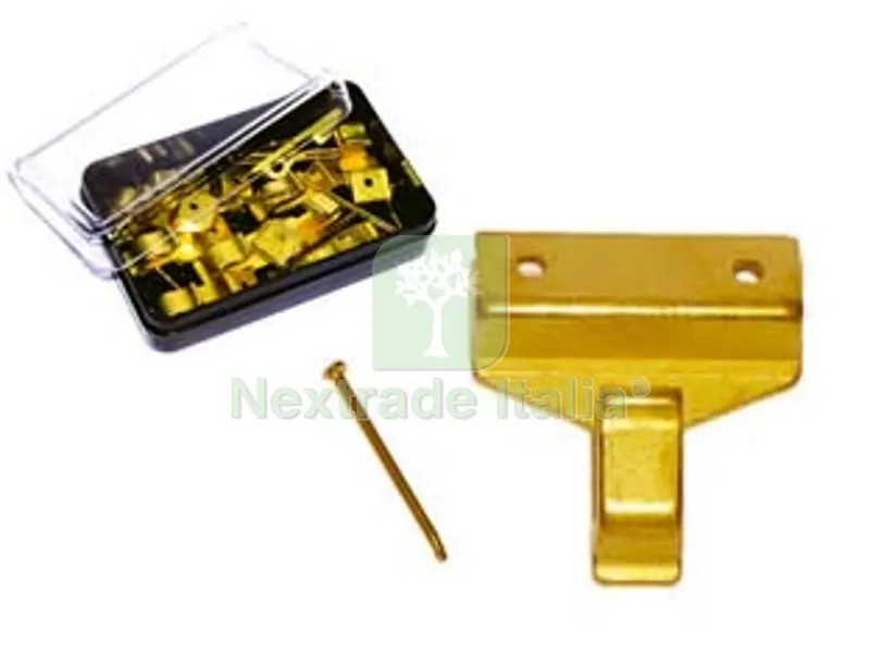 15SCATOLE Super Ganci per Quadri con Chiodini - n.3 in conf. 5 pz. — Chiodi e graffe — rif. FERX.FER55