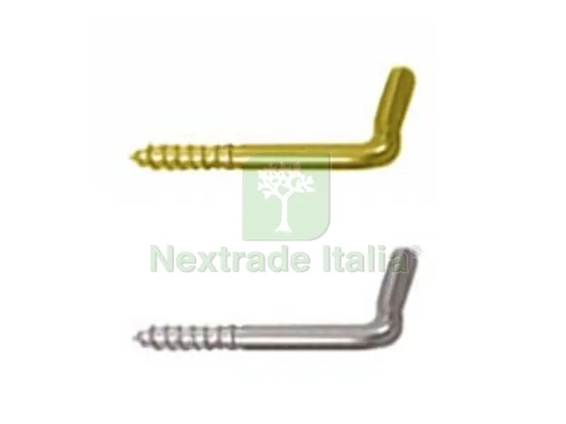 50PZ CANCANETTI A VITE PER BRIS BRIS - ? mm.2x22 - acciaio ottonato — Viti — rif. FERX.FER2745