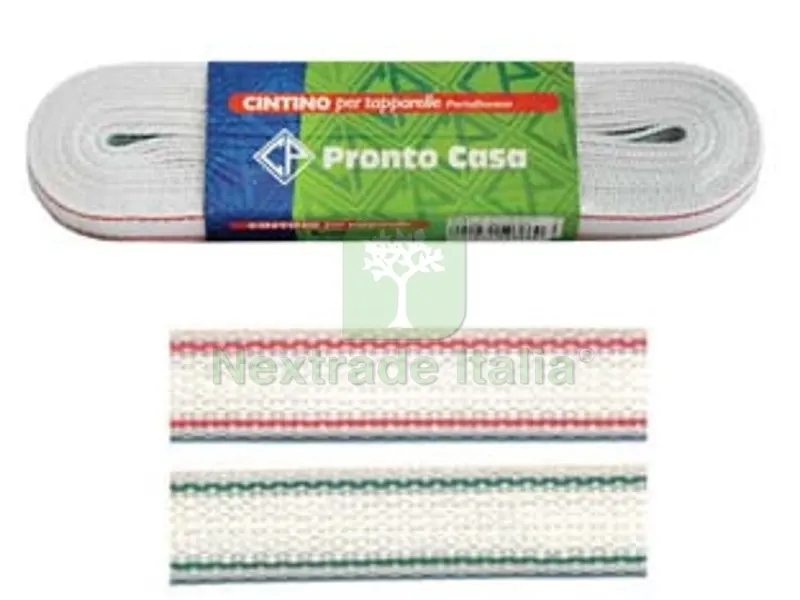12MATASSE Cintino Nylon Rigato Rosso e Verde per Avvolgibili in Matassine - mt.7x mm.22h. in matassina — Casalinghi e organizzazione — rif. FERX.FER3667