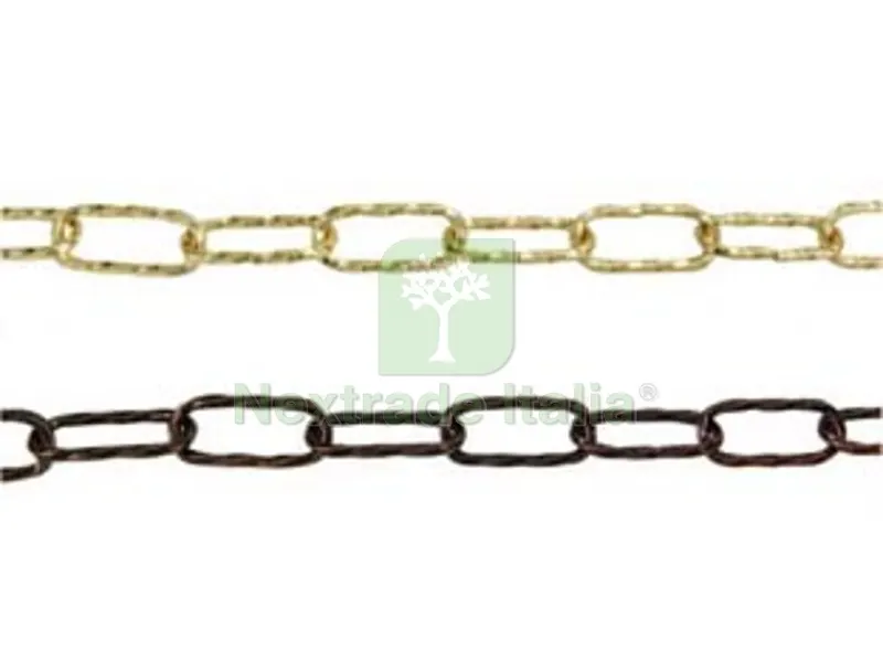 10MT Catena Ritorta per Lampadari - ? mm.3,5x45x20 in ferro ottonato — Illuminazione — rif. FERX.FER4114