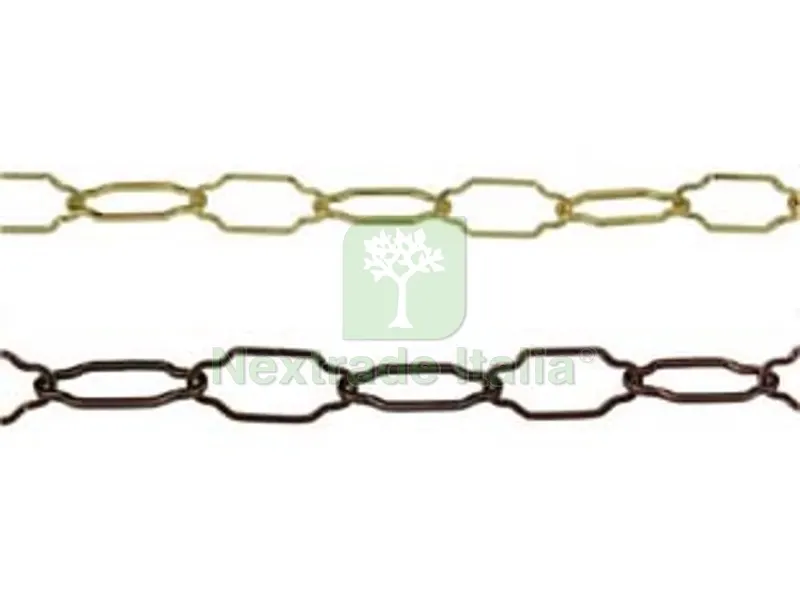 10MT Catena Sagomata per Lampadari - ? mm.2,5x44x20 in ferro bronzato — Illuminazione — rif. FERX.FER4145