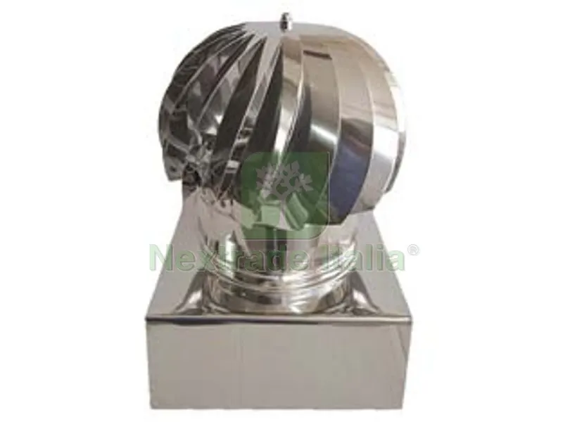 fumaiolo testa radiante girevole quadro - cm.52x52 in acciaio inox — Tubi e raccordi — rif. FERX.FER157780
