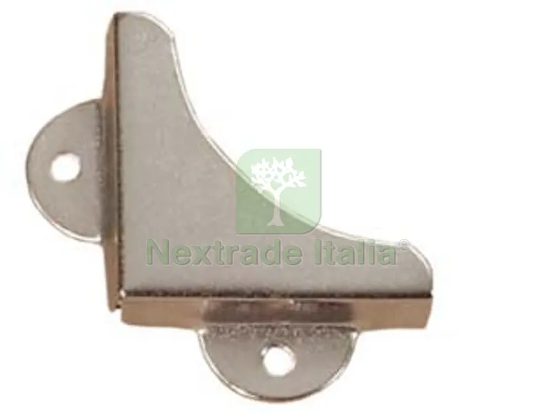 100PZ ANGOLI PER CRISTALLI mm.32x32x8 grande in acciaio nichelato — Materiali e teli da cantiere — rif. FERX.FER6651