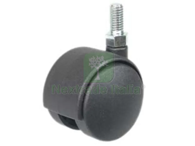 20PZ RUOTE DOPPIE IN NYLON CON PERNO - ø mm.50 perno ø mm.8x15 — Ferramenta per legno e mobili — rif. FERX.FER23757 20PZ RUOTE DOPPIE IN NYLON CON PERNO - ø mm.50 perno ø mm.8x15 — Ferramenta per legno e mobili — rif. FERX.FER23757