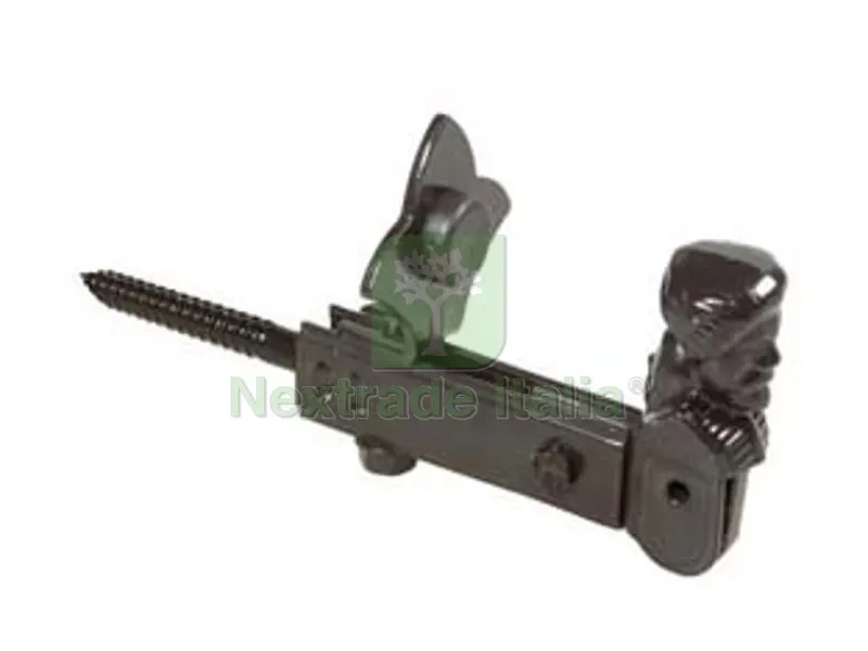 5PZ FERMAPERSIANE AD OMINO CON VITE E FERMO REGOLABILE - mm.130x60h. verniciato nero — Viti — rif. FERX.FER7139 5PZ FERMAPERSIANE AD OMINO CON VITE E FERMO REGOLABILE - mm.130x60h. verniciato nero — Viti — rif. FERX.FER7139