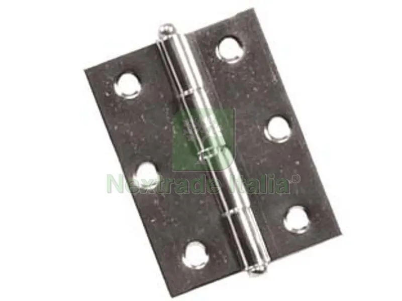 24PZ CERNIERE CON PERNO SFILABILE IN ACCIAIO NICHELATO - mm.50x40 — Cerniere e cardini — rif. FERX.FER7412