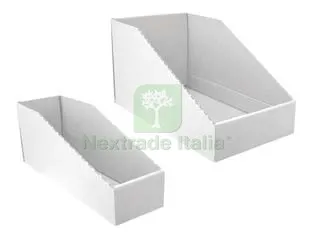 25PZ Contenitore Bocca di Lupo in Cartone Bianco — Casalinghi e organizzazione — rif. FERX.FER11716