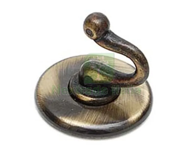 20PZ Ganci Adesivi Smeraldo Ottone Spazzolato - ? mm.36 — Ferramenta per legno e mobili — rif. FERX.FER9911