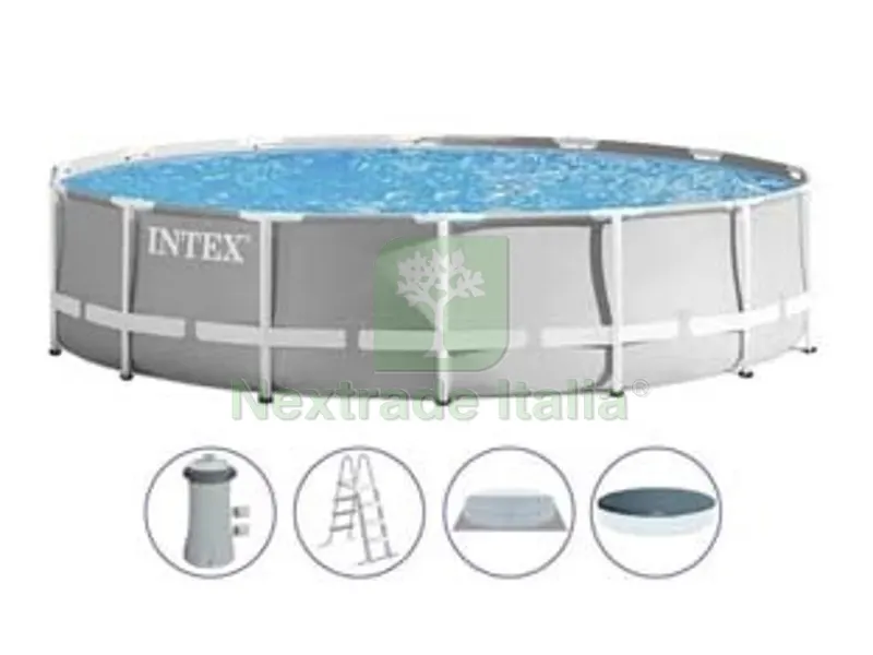 Piscina "prism Frame" Rotonda con Telaio Portante con Pompa CM.457X107H. - Capacit? LT.14614 - Peso KG.66,4 (26724) — Tempo libero outdoor — rif. FERX.FER10344