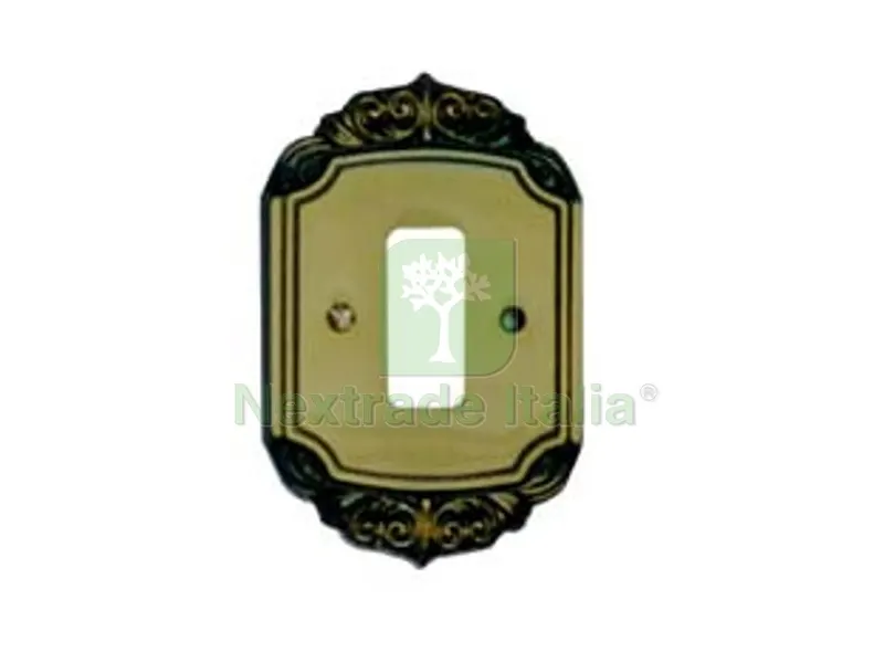 20PZ Coprinterruttori 1 Posto Lavinia Piuma in Ottone — Maniglie e pomelli — rif. FERX.FER10573