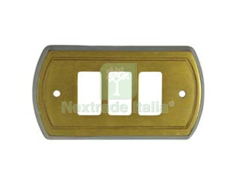 2PZ Coprinterruttore Lavinia 3 Posti in Ottone — Interruttori e prese — rif. FERX.FER10627
