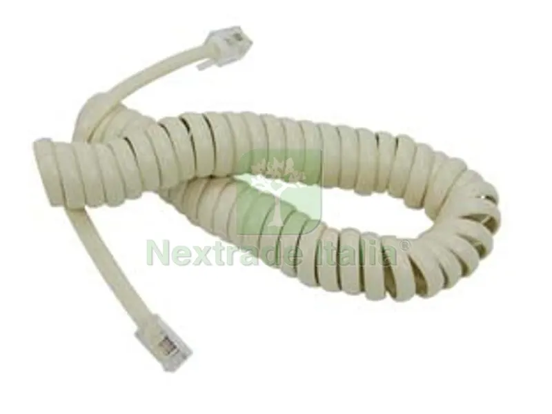 2PZ Prolunga Estensibile Telefonica Plug 4/4 - mt.2 colore avorio — Interruttori e prese — rif. FERX.FER12393 2PZ Prolunga Estensibile Telefonica Plug 4/4 - mt.2 colore avorio — Interruttori e prese — rif. FERX.FER12393