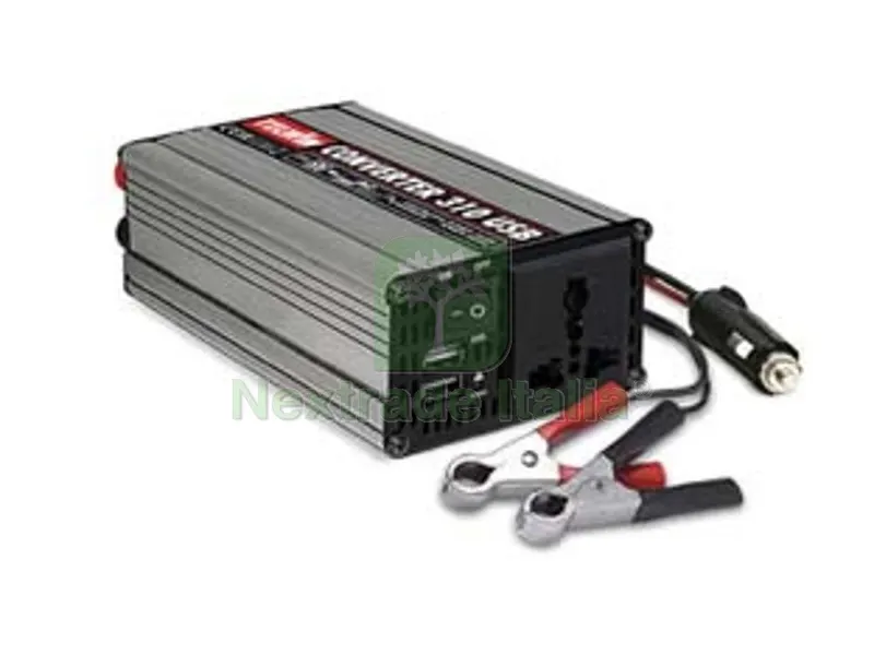 convertitore inverter 12v-230v 310w con 2 usb - cm.17x9,5x5,4 - 0,8 kg. — Pile e batterie — rif. FERX.FER15110