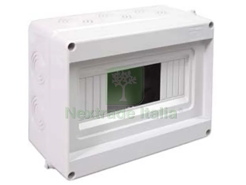 2PZ Centralino da Parete Senza Sportello IP40 - mm.200x160x90h. per 4/8 moduli - 14W - (90.08) — Canaline e centralini — rif. FERX.FER17015 2PZ Centralino da Parete Senza Sportello IP40 - mm.200x160x90h. per 4/8 moduli - 14W - (90.08) — Canaline e centralini — rif. FERX.FER17015