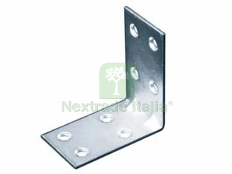 50PZ LASTRINA DI GIUNZIONE AD ANGOLO LARGHEZZA MM.30 - mm.80x80x30 — Piastre e angolari — rif. FERX.FER39413