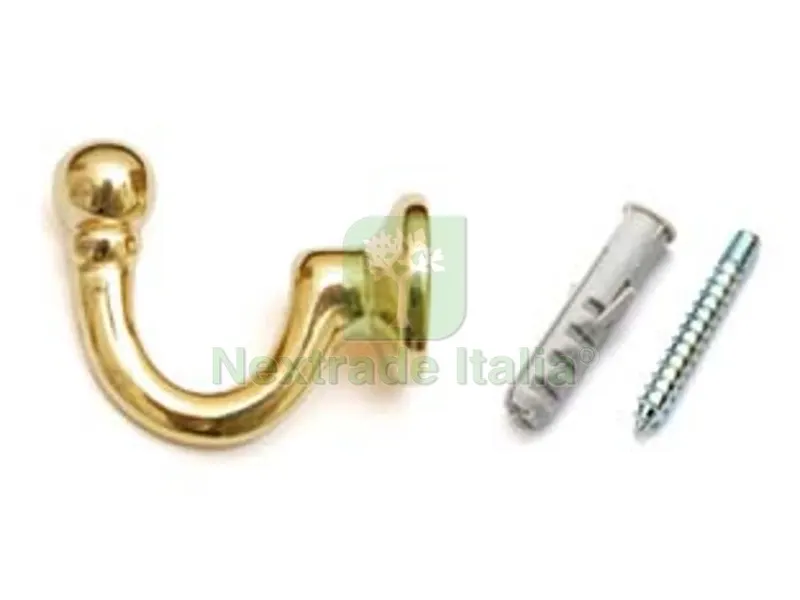 30PZ GANCI RACCOGLITENDA GRANDI ORO - mm.37 — Ferramenta per legno e mobili — rif. FERX.FER24969 30PZ GANCI RACCOGLITENDA GRANDI ORO - mm.37 — Ferramenta per legno e mobili — rif. FERX.FER24969