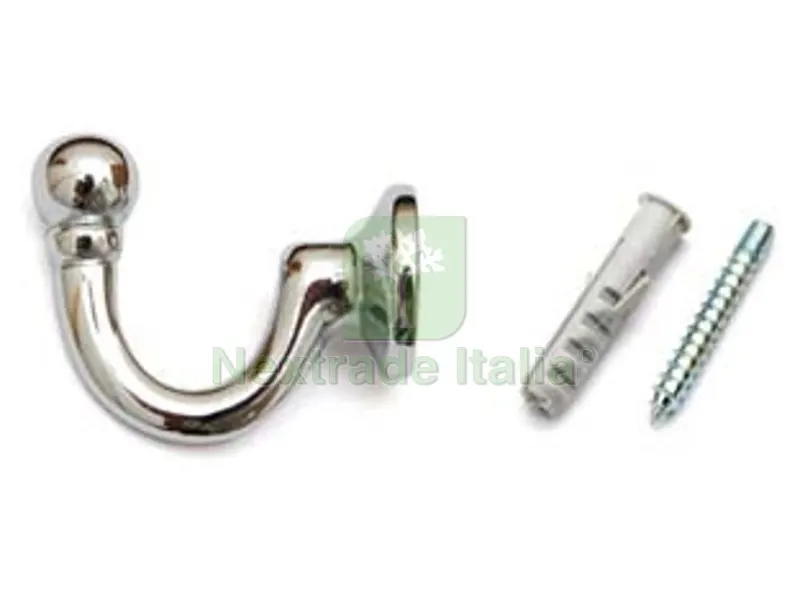 30PZ Ganci Raccoglitenda Grandi Cromo - mm.37 — Ferramenta per legno e mobili — rif. FERX.FER25195