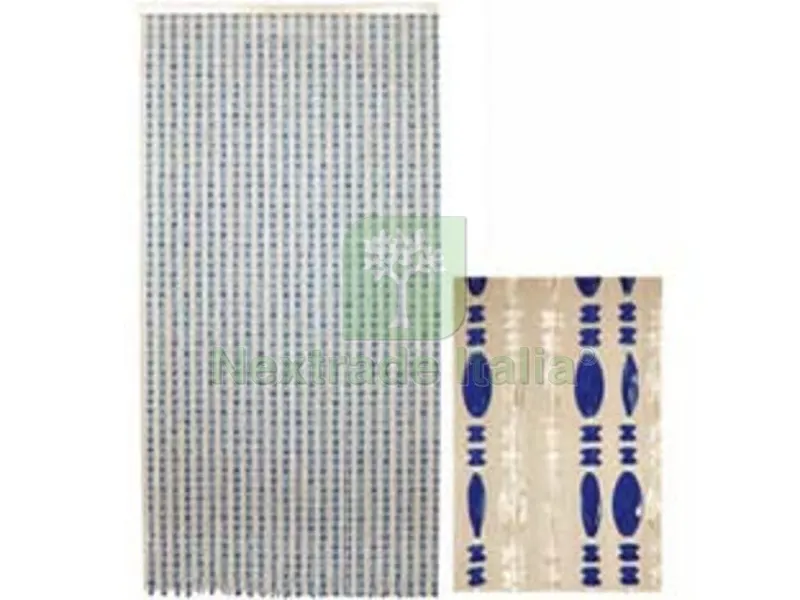 TENDA CORALLO BLU-CRISTALLO - 96 fili cm.120x230h. — Cristalleria e tavola — rif. FERX.FER25881