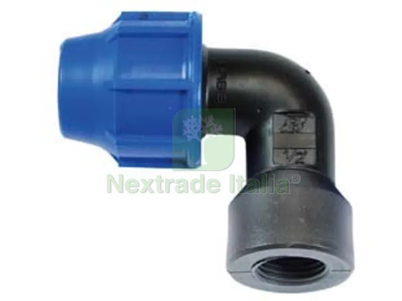 5PZ RACCORDO A COMPRESSIONE GOMITO 90? FEMMINA PN16 - ? mm-40x F 1" ? — Tubi e raccordi — rif. FERX.FER39673