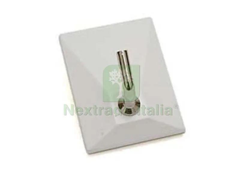 100PZ Ganci Adesivi in Plastica Bianchi 1 Posto - mm.30x40h. — Ferramenta per legno e mobili — rif. FERX.FER28943