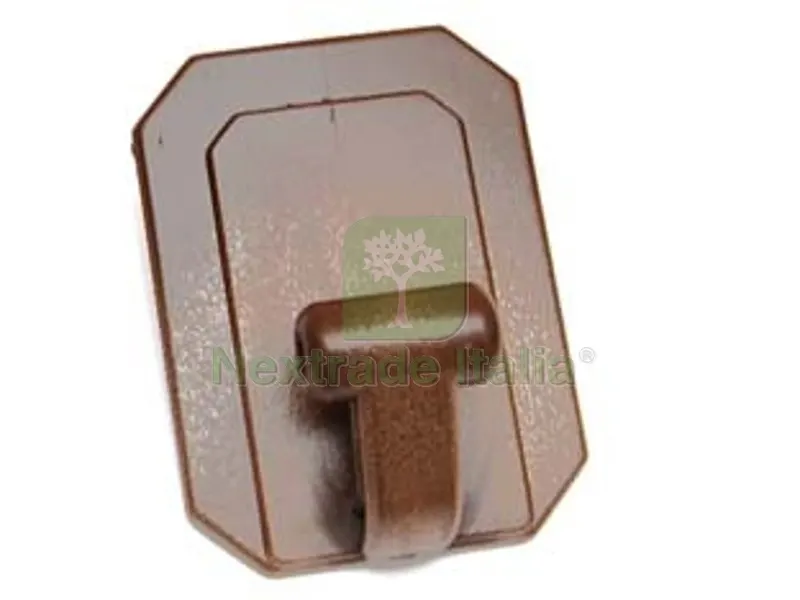 25PZ Ganci Giganti Adesivi in Plastica Marroni - mm.58x78h. — Ferramenta per legno e mobili — rif. FERX.FER29148