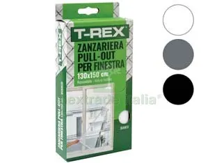 5BLISTER Zanzariera Poliestere Finestra Pull-OUT cm.130x150 bianco — Tende e zanzariere — rif. FERX.FER30335