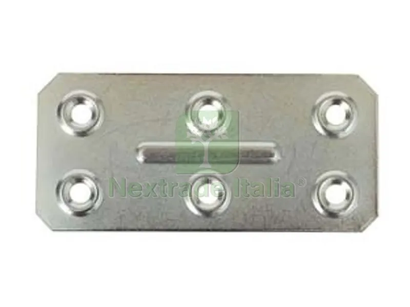 100PZ Lastrine di Giunzione Rettangolare 6 Fori - mm.86x40 spessore mm.1 — Piastre e angolari — rif. FERX.FER34852