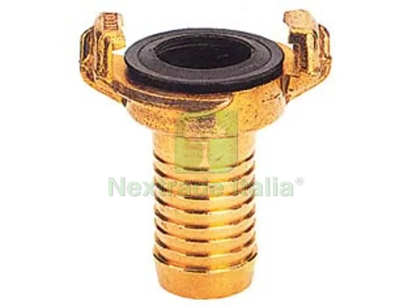 10PZ RACCORDO RAPIDO BAIONETTA CON PORTAGOMMA OTTONE - mm.12 1/2" — Tubi e raccordi — rif. FERX.FER167130