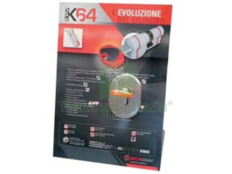 Espositore da Banco per Cilindro Europeo Sagomato EVOK64 TOP — Articoli per ufficio — rif. FERX.FER35637 Espositore da Banco per Cilindro Europeo Sagomato EVOK64 TOP — Articoli per ufficio — rif. FERX.FER35637