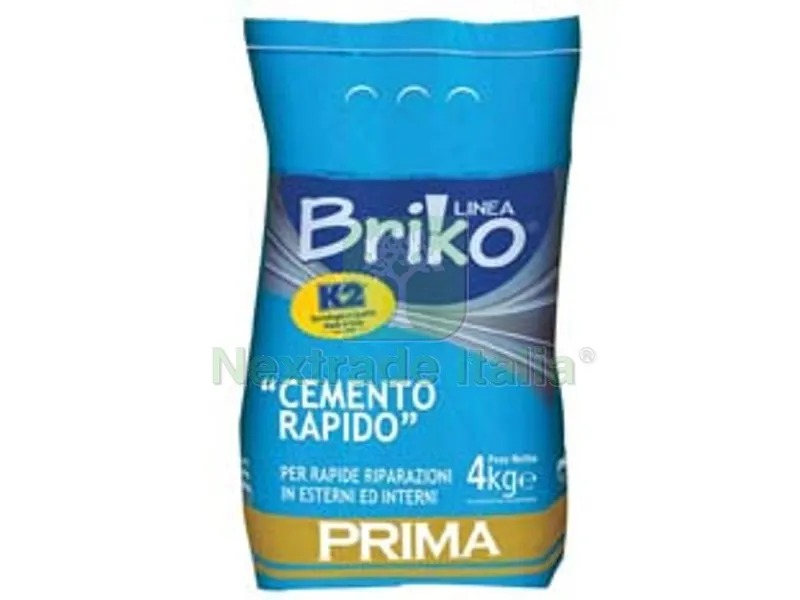 4PZ K2 Linea Briko Cemento Rapido Grigio in Polvere - Kg.4 in sacco — Cemento, malte e collanti edili — rif. FERX.FER37969 4PZ K2 Linea Briko Cemento Rapido Grigio in Polvere - Kg.4 in sacco — Cemento, malte e collanti edili — rif. FERX.FER37969