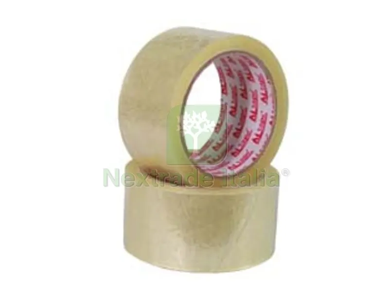 36PZ NASTRO IMBALLO TRASPARENTE SILENZIOSO - mt.66 - mm.50h. spessore 43 micron silenzioso — Misurazione e taglio manuale — rif. FERX.FER39055