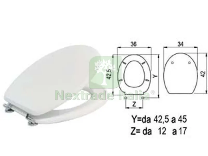 SEDILE WC UNIVERSALE LACCATO BIANCO — Sanitari e ceramiche — rif. FERX.FER42390 SEDILE WC UNIVERSALE LACCATO BIANCO — Sanitari e ceramiche — rif. FERX.FER42390