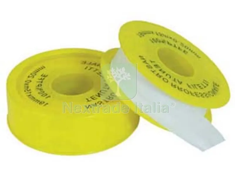 10PZ NASTRO TEFLON MM.19 MT.15 MM.0,2 nastro in P.T.F.E. adatto per tenuta raccordi filettati, acqua fredda e calda — Guarnizioni e tenute — rif. FERX.FER48224 10PZ NASTRO TEFLON MM.19 MT.15 MM.0,2 nastro in P.T.F.E. adatto per tenuta raccordi filettati, acqua fredda e calda — Guarnizioni e tenute — rif. FERX.FER48224