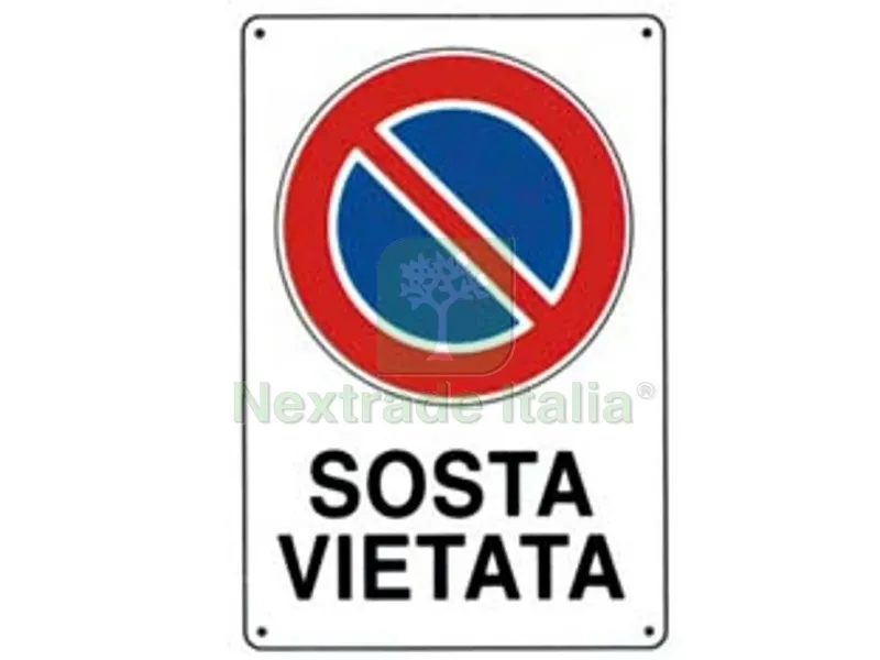 10PZ Cartello "sosta Vietata" - cm.20x30h. — Casalinghi e organizzazione — rif. FERX.FER49382
