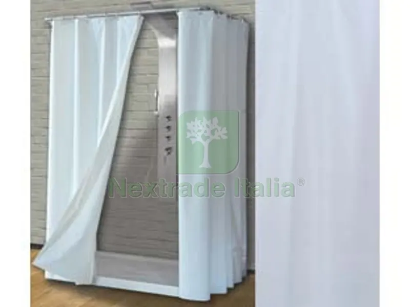 Tenda per Doccia in Peva "tinta Unita" Colore Bianco - cm.120x200h. — Accessori bagno — rif. FERX.FER50616 Tenda per Doccia in Peva "tinta Unita" Colore Bianco - cm.120x200h. — Accessori bagno — rif. FERX.FER50616