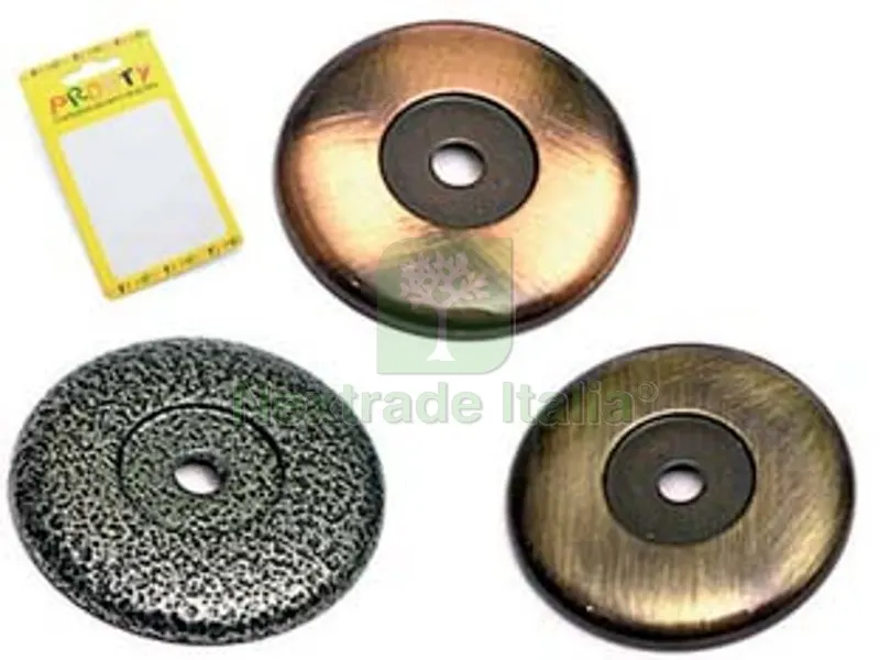 BASETTA GRANDE ANTICATA - ? mm.36 ottone spazzolato conf. bl.2 pz. — Accessori bagno — rif. FERX.FER55604 BASETTA GRANDE ANTICATA - ? mm.36 ottone spazzolato conf. bl.2 pz. — Accessori bagno — rif. FERX.FER55604