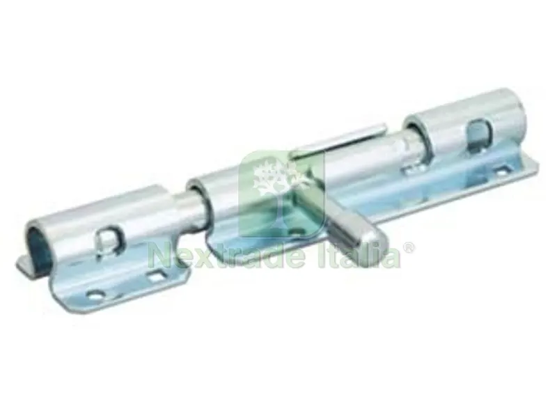2PZ Catenaccio Portalucchetto Pesante Asta Tonda ART.263AZ mm.100x34 — Lucchetti e catene — rif. FERX.FER54294