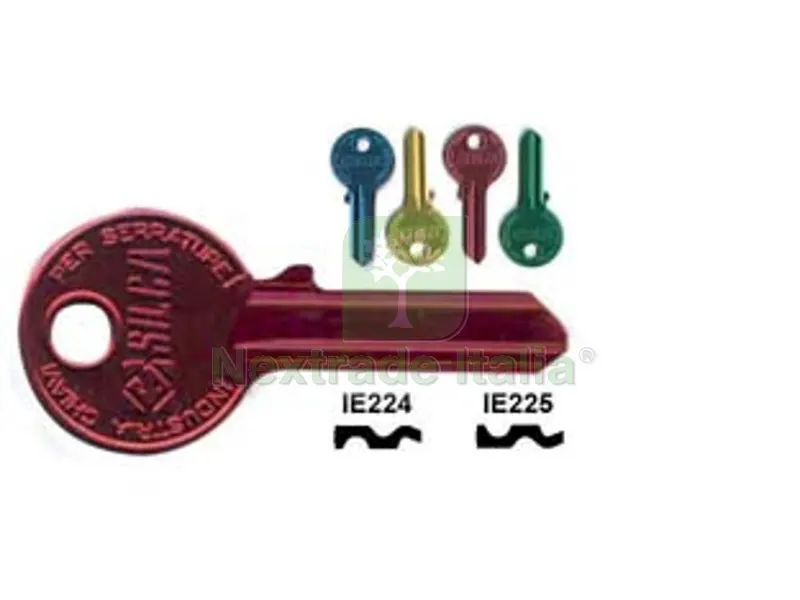 10PZ chiavi per cilindri 4 spine grandi - ie224u dx ultralite rosse — Serrature e cilindri — rif. FERX.FER55796