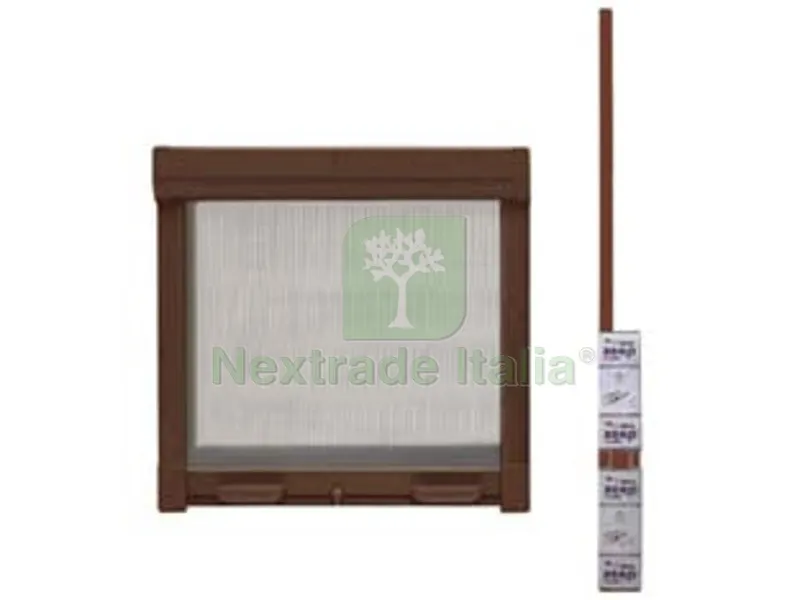ZANZARIERA KIT A MOLLA FRIZIONATA COLORE MARRONE cm.100x170h. — Tende e zanzariere — rif. FERX.FER57165 ZANZARIERA KIT A MOLLA FRIZIONATA COLORE MARRONE cm.100x170h. — Tende e zanzariere — rif. FERX.FER57165