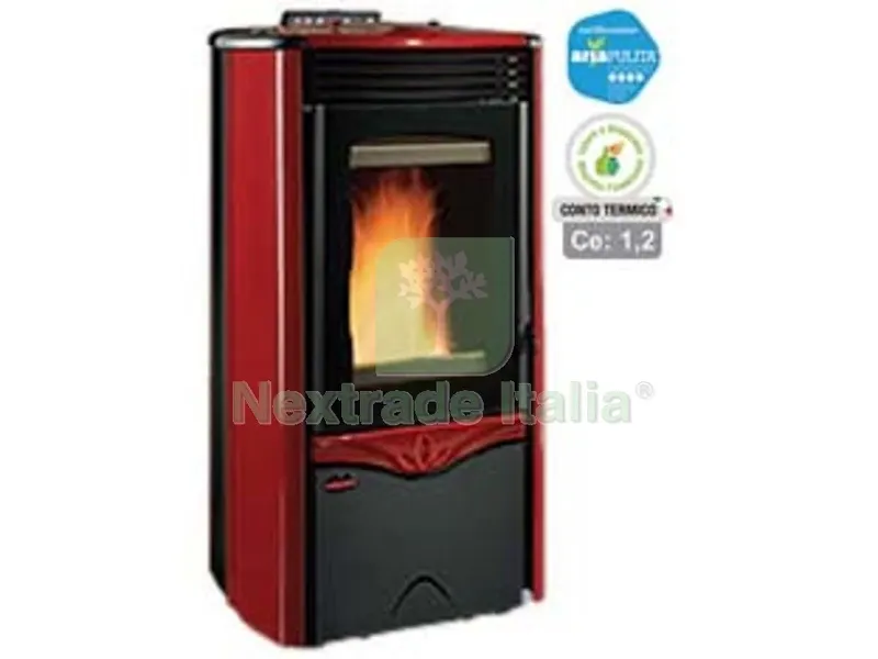 Stufa a Pellet Duchessa Idro Steel 12 KW Bordeaux (conto Termico) - misure cm.53,8x54,3x103,4h. - peso Kg.158 — Stufe e camini — rif. FERX.FER57189 Stufa a Pellet Duchessa Idro Steel 12 KW Bordeaux (conto Termico) - misure cm.53,8x54,3x103,4h. - peso Kg.158 — Stufe e camini — rif. FERX.FER57189