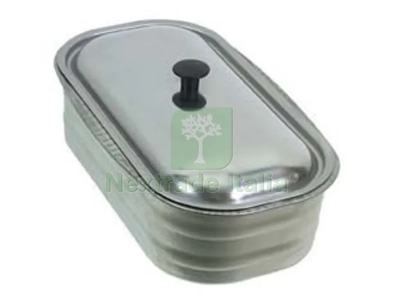 Vaschetta Inox con Coperchio per Cucine a Legna - 4,5 inox — Flessibili e allacci — rif. FERX.FER61230